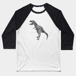 watercolor t-rex dinosaur - gray Baseball T-Shirt